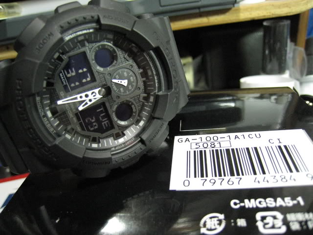 Sold Lnib Casio Xl G Shock Ga100 1a1 Aka Dark Knight Sold Watchcharts