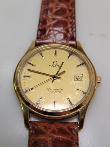 Vintage Men's Watch Omega Seamaster Quartz Ref. 196.0251 Swiss