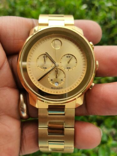 Movado Bold Champagne Dial Yellow Gold Ion plated Stainless Men s Watch 3600278 WatchCharts