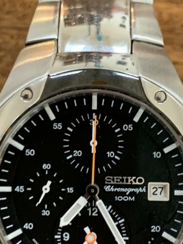 Seiko Chronograph Sportura 100m Alarm 7T32 6N00 Gents Watch