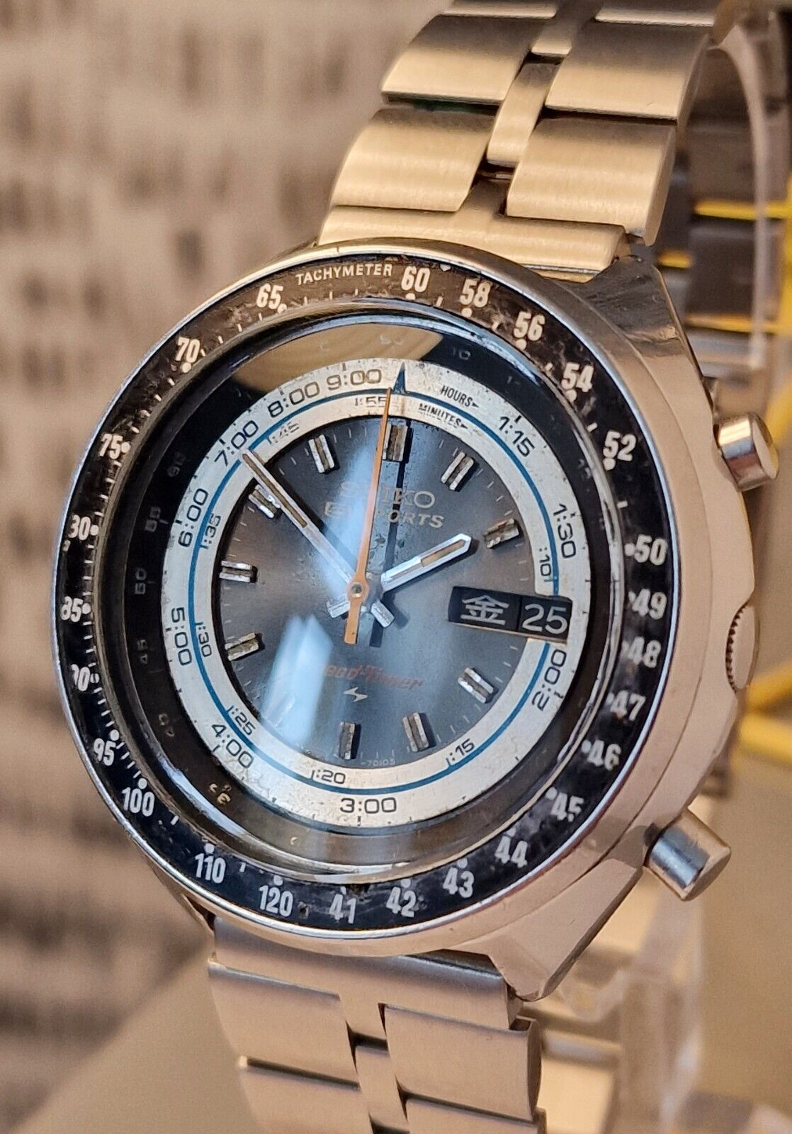 VERY RARE VINTAGE SEIKO 7015-7010 SPEEDTIMER FROM MAY'73