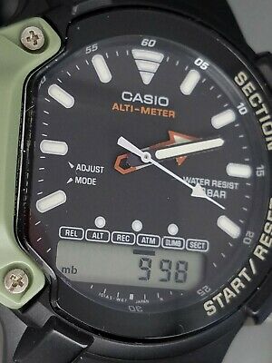 Vintage Casio CASIO AW-330 ALTI METER 新品電池 アナデジ 新品