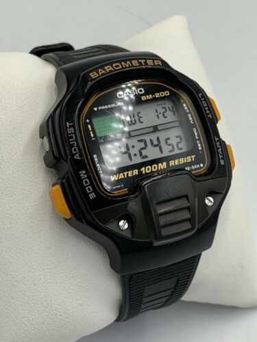 RARE Vintage Casio BM-200W Barometer Men's Watch Runner SPORT 90s Altimeter  | WatchCharts Marketplace