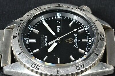 Seiko 7546-6050 Silverwave Quartz dive watch works well, looks