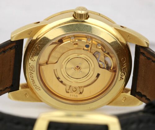 Omega Watch Louis Brandt Perpetual Calendar Moon Phase in Yellow Gold. 34mm