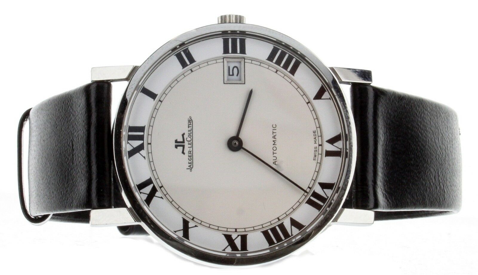 Jaeger LeCoultre dress watch Roman Numeral Dial with Calf Strap