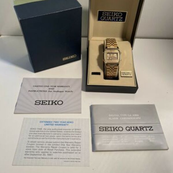Vintage Seiko A904-5199 Quartz Alarm Chronograph Watch With Box and Manuals  | WatchCharts