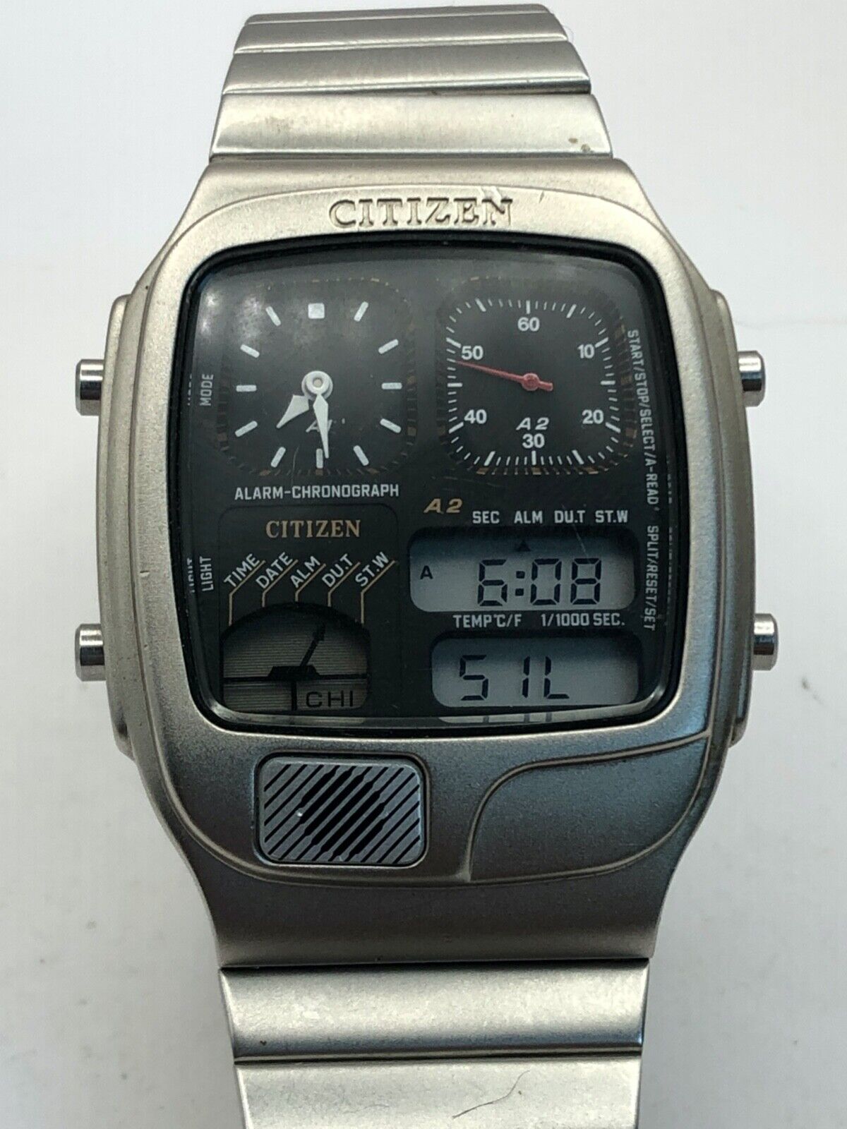 Vintage CITIZEN ANA-DIGI TEMP Mens Watch 8988-Q01988 NEW