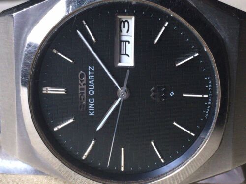 Vintage SEIKO Quartz Watch/ KING TWIN QUARTZ 9923-701A SS 1979 For