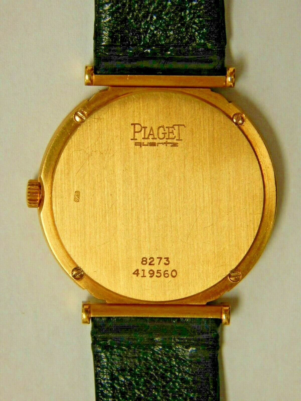 Luxury Piaget 8P1 8273 18k Gold Quartz Wrist Watch w Box