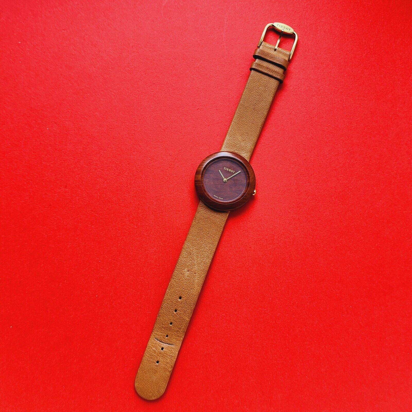 TISSOT(ティソ) 腕時計 wood watch W150 レディース ブラウン TISSOT - TISSOT(ティソ) 腕時計 wood watch W150 レディース ブラウン