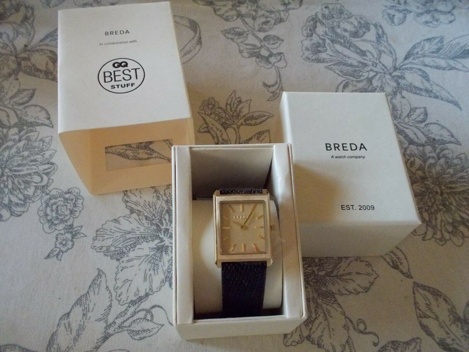 Breda Virgil Watch GQ Best Stuff Black Gold Brand New NIB