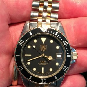 Vintage 1980's Tag Heuer Professional 1000 980.020B Mens