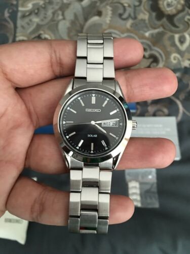 Seiko silvertone hot sale solar