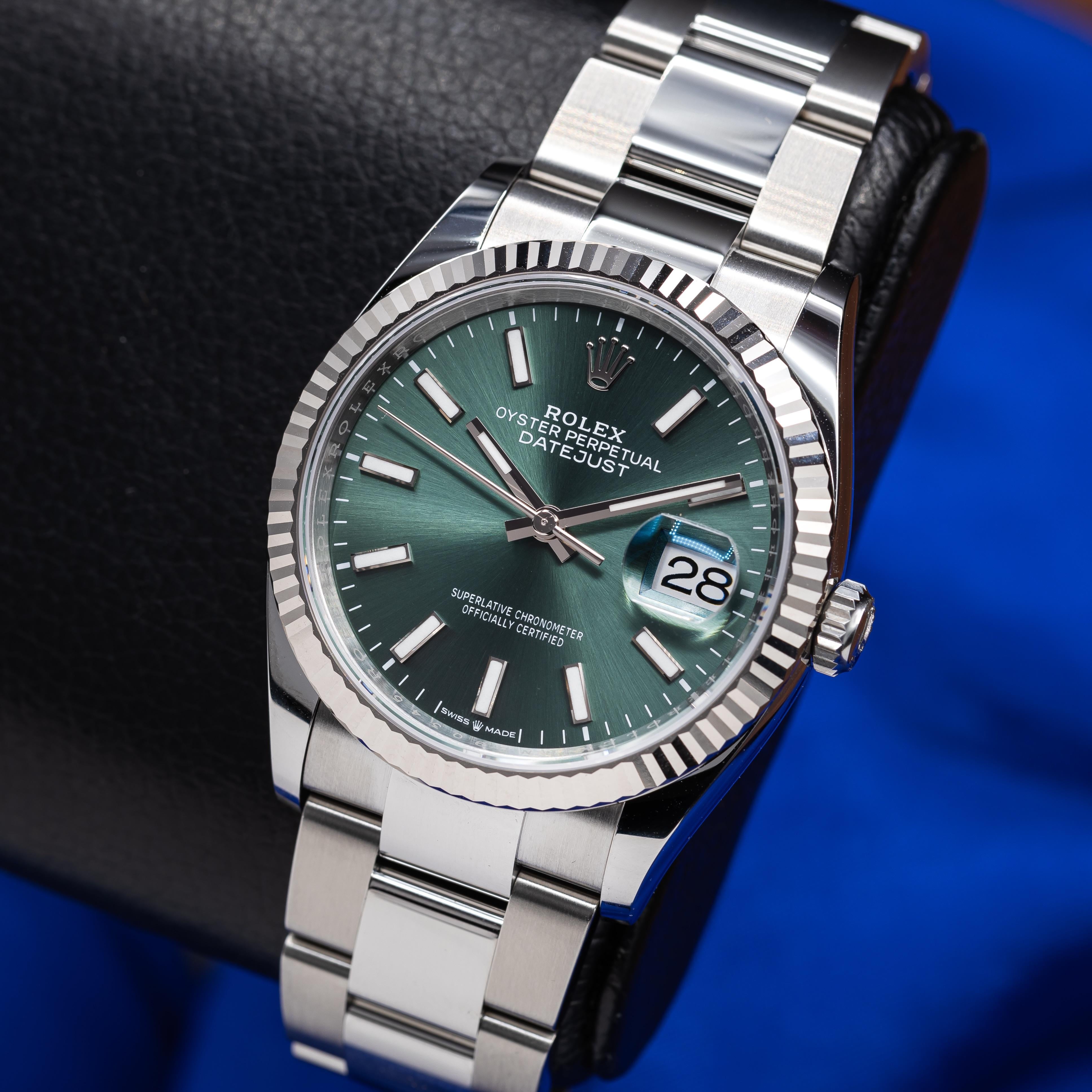 WTS] ROLEX 126234 DJ36 Mint Green Fluted Oyster 36mm Stainless