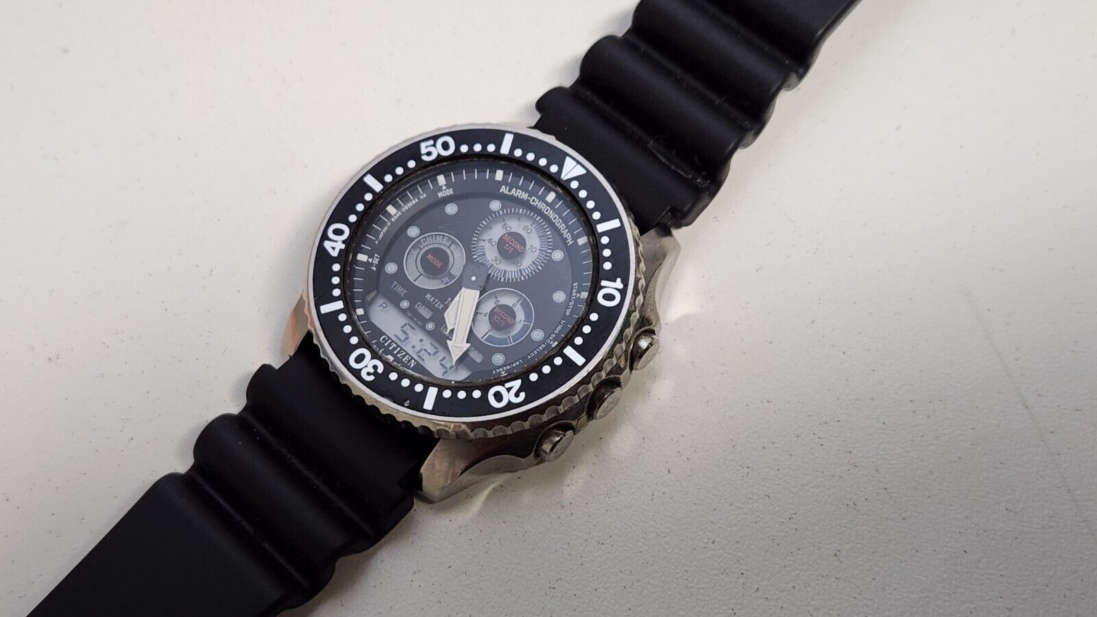VINTAGE CITIZEN COMBO DIVER ANA DIGI WATCH 8946 MADE IN JAPAN