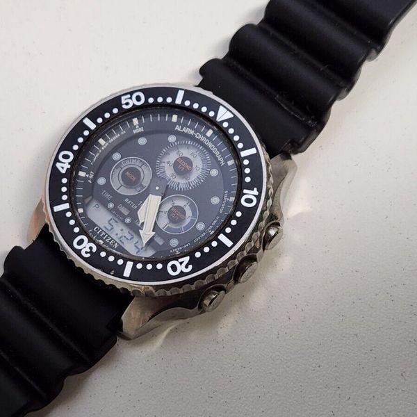 VINTAGE CITIZEN COMBO DIVER ANA DIGI WATCH 8946 MADE IN JAPAN