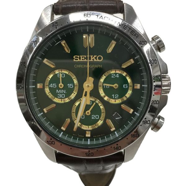 [Used] SEIKO Spirit Chronograph / 8T63-00D0 / Watch / Green Dial ...