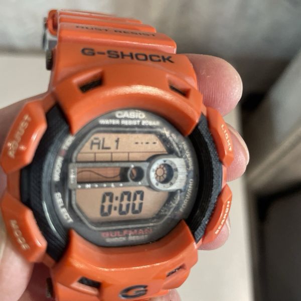 Casio G-SHOCK GULFMAN GW-9100R-4JF Tough Solar rescue orange Excellent ...