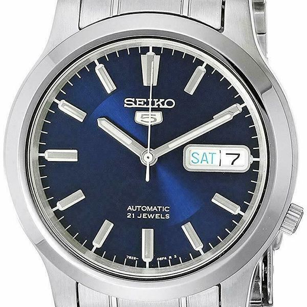 Seiko 5 Men's SNK793 Automatic Stainless Steel Watch with Blue Dial ...