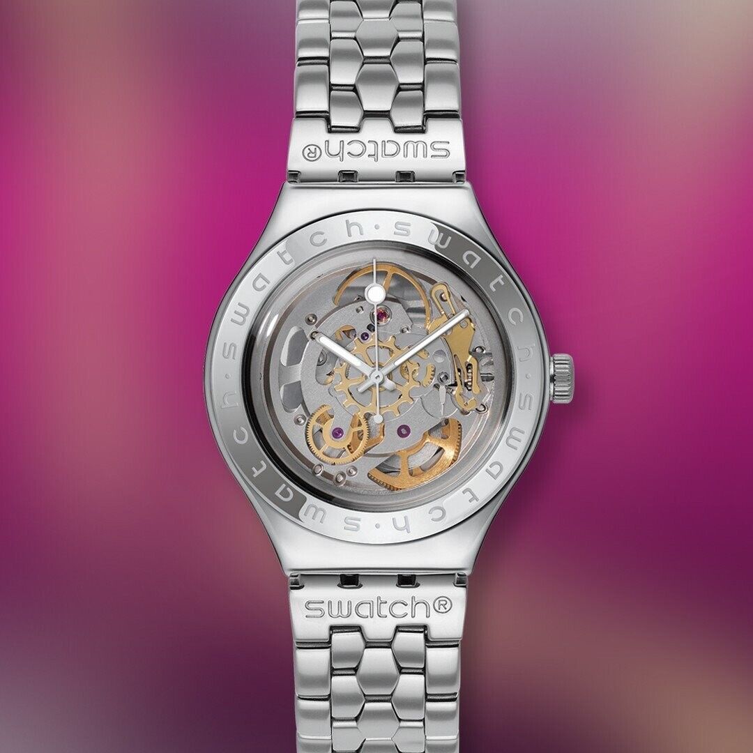 Swatch スウォッチ アイロニー YAS100G 自動巻き スケルトン メンズ 