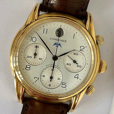 VINTAGE SWISS LONGINES AUTOMATIC CHRONOGRAPH L4.661.2 GOLD PLATED