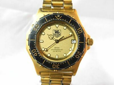 稼働 TAG HEUER 937.406 メンズ プロフェッショナル ゴールド TAG HEUER 937.406 DATE GOLD MEN'S VINTAGE WATCH SWISS QUARTZ