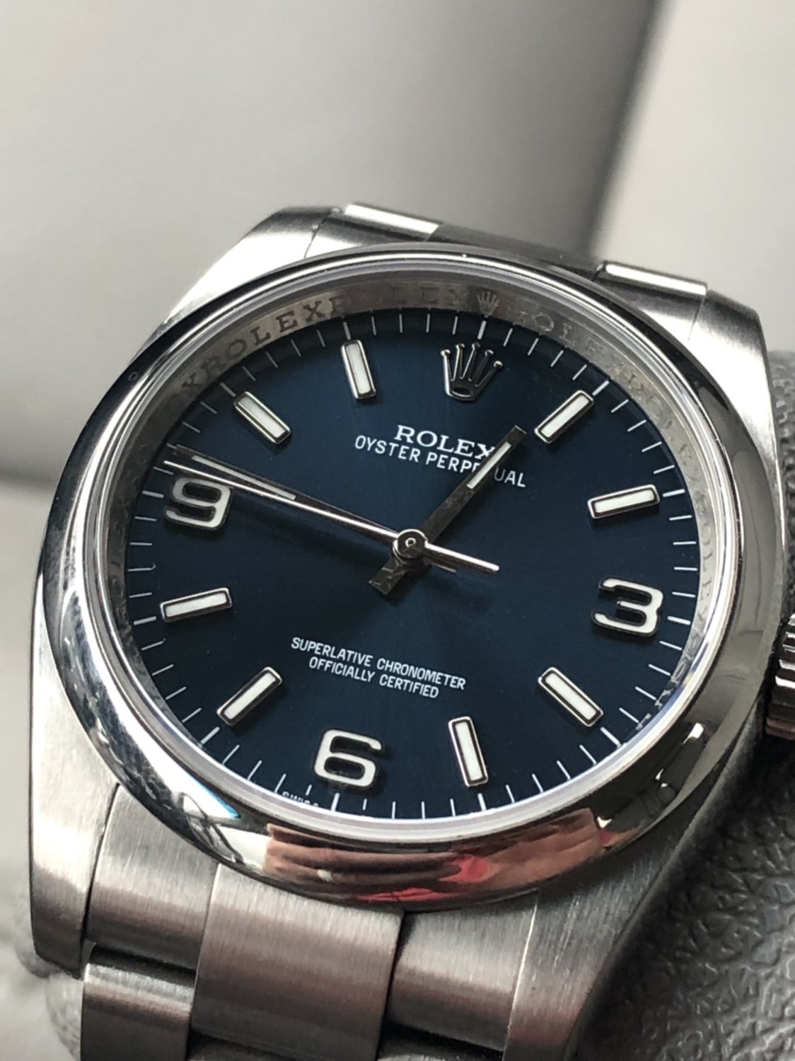 rolex explorer blue face