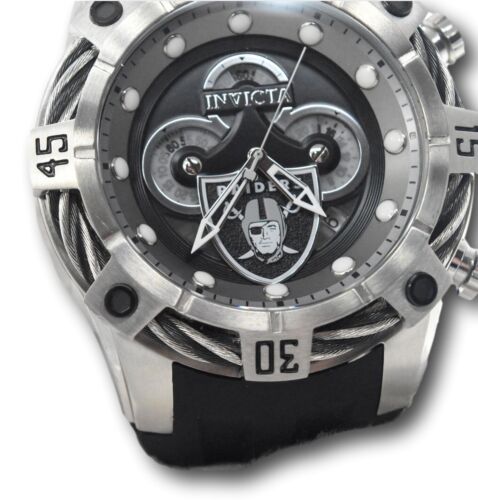 Invicta Nfl Las Vegas Raiders Quartz Black Dial Watch in Gray for