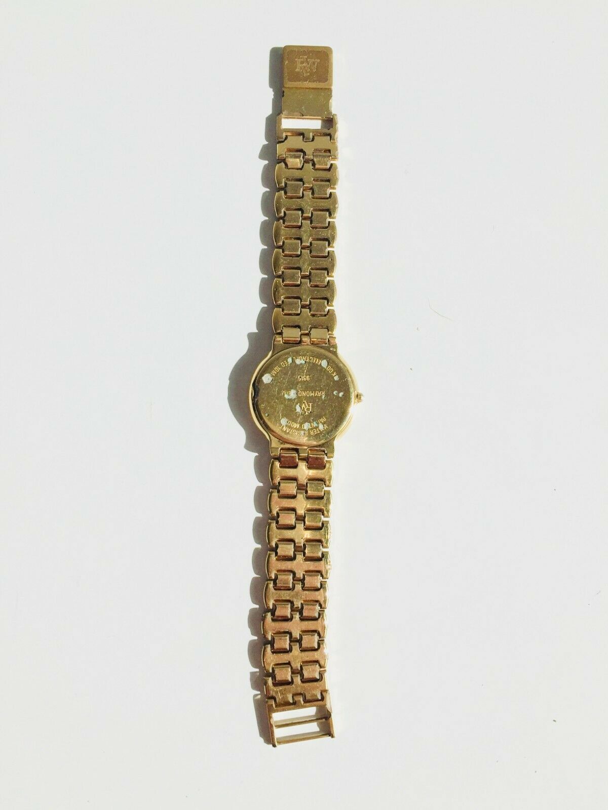 9815 Raymond Weil FOR PARTS / REPAIR Gold Face Swiss Watch Geneve