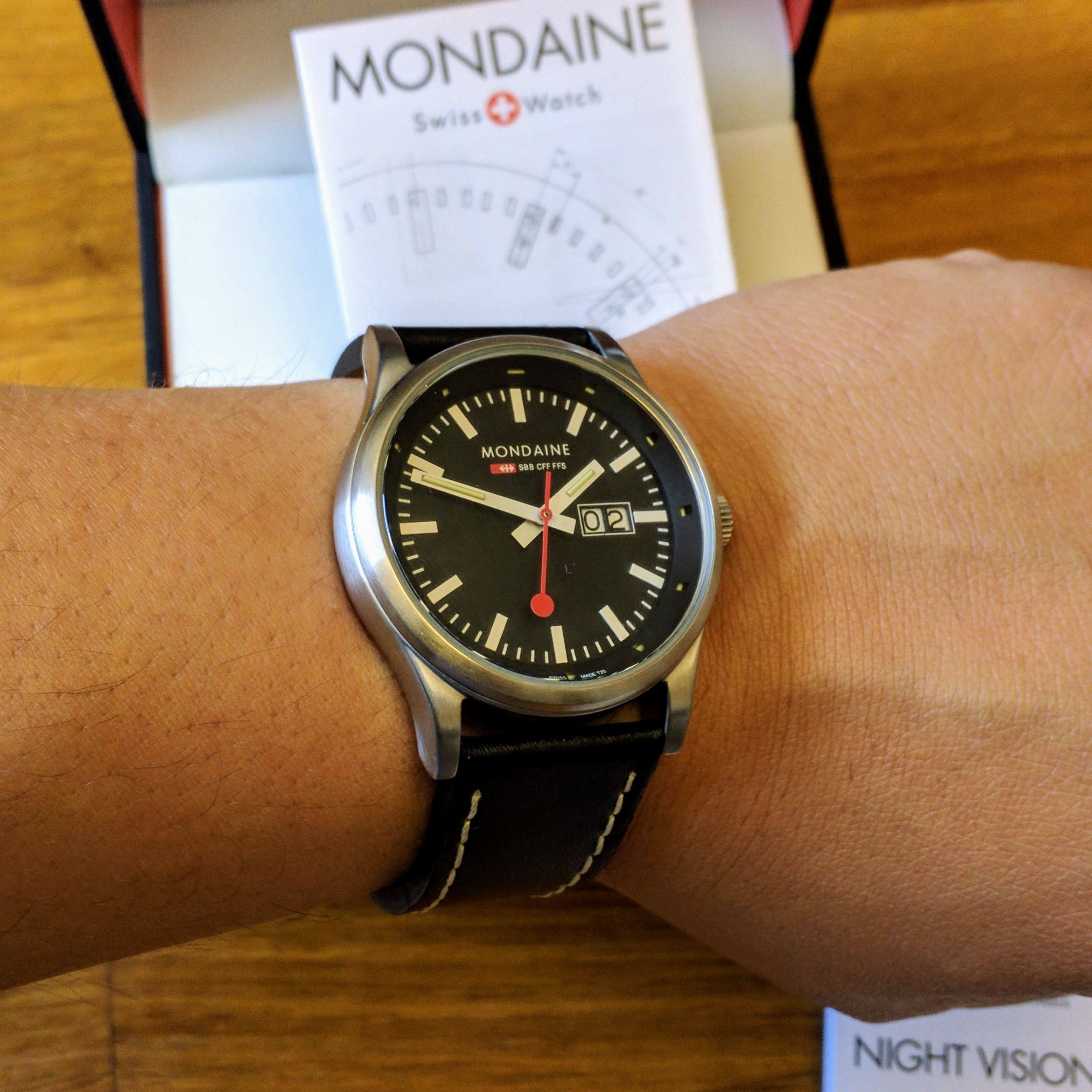 mondaine night vision watch