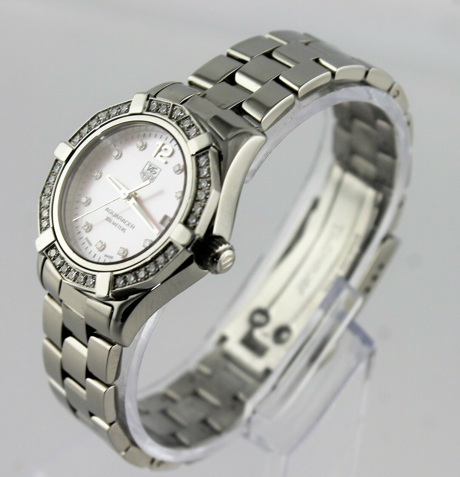 TAG HEUER AQUARACER WAF141B.BA0824 DIAMOND PEARL PINK LADIES