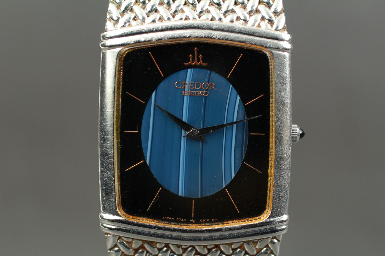 EXC+5】 Vintage Seiko Credor 6730-5330 Blue Dial Men's Quartz