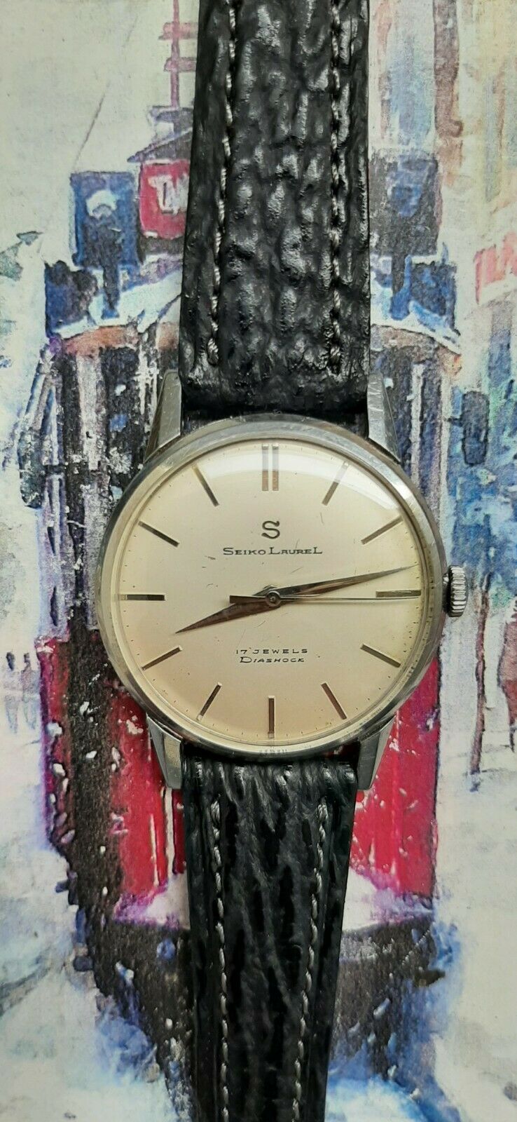 Seiko Laurel 14046 Diashock 17 Jewels | WatchCharts Marketplace Seiko Laurel 14046 Diashock 17 Jewels | WatchCharts Marketplace
