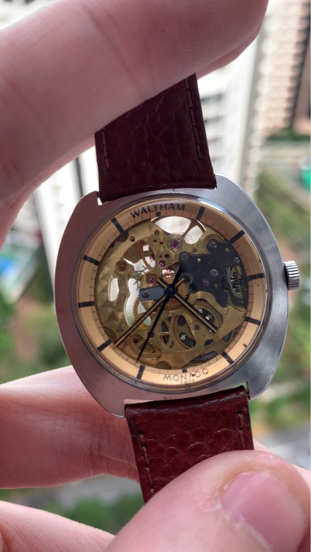 Rare] Waltham Monaco skeleton | WatchCharts Marketplace