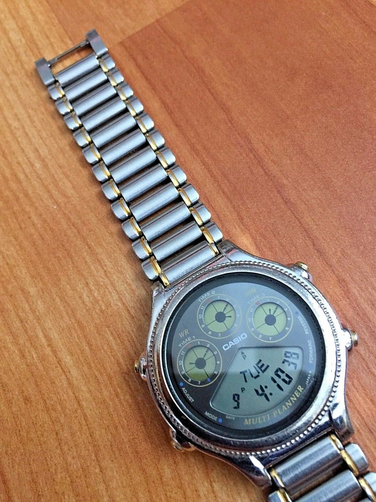 RARE VINTAGE CASIO BGP-260 [931] MULTI PLANNER WORLD TIME WATCH