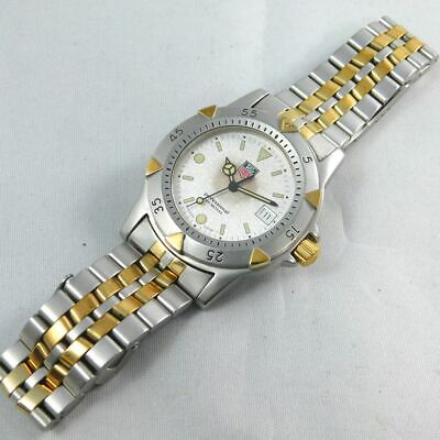 TAG HEUER WD1221 K 20 MEN S 1500 DATE GOLD SILVER VINTAGE WATCH