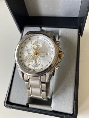 seiko sndc95 titanium chronograph watch 7T92-0MH0