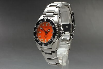 SEIKO KINETIC SCUBA 5M62-0BL0 オレンジ文字盤 Exc+5 SEIKO PROSPEX KINETIC SBCZ015 5M62-0BL0 Men's Diver Watch