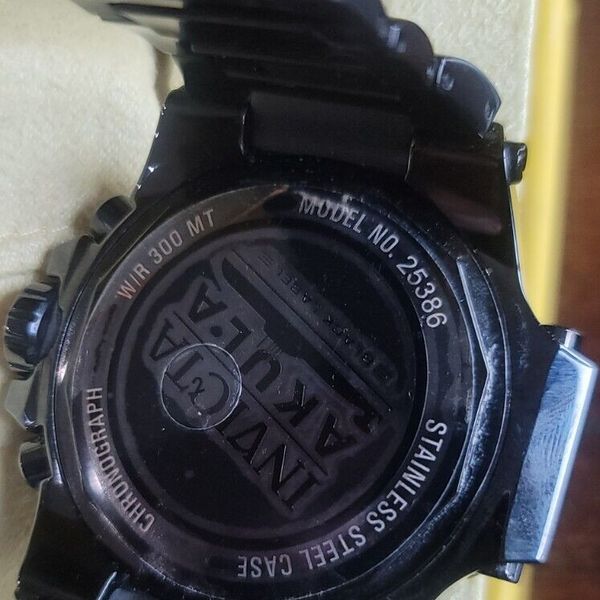 Beautiful Invicta Akula 25386 Men's Chronograph Watch 58mm Black Label