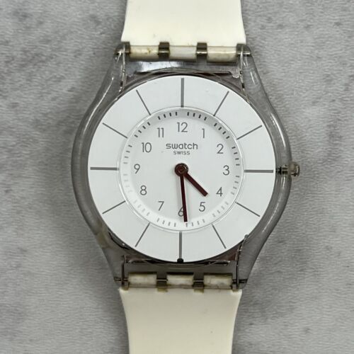 Swatch white classiness ladies watch clearance sfk360