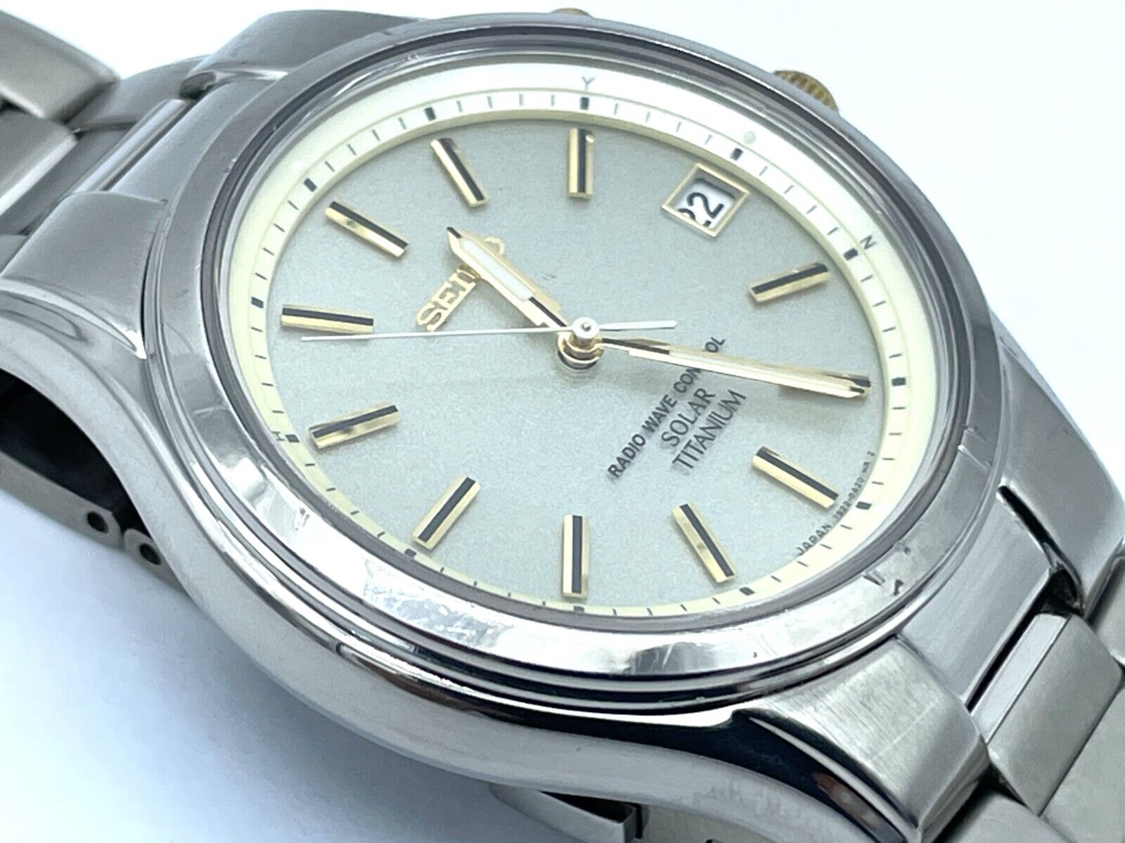 Seiko 7b22 0ad0 Seiko Radio Wave Control Solar Titanium Seiko 