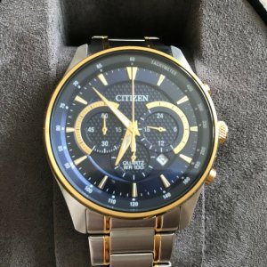 Men\'s Citizen Chronograph Two Tone Quartz WR100 Bracelet Watch Model AN8194- 51L | WatchCharts