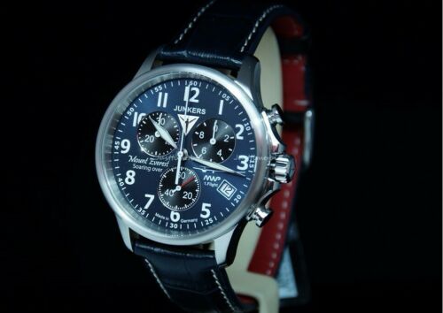 New Junkers 6894-3 Mount Everest Swiss ETA Chronograph Leather