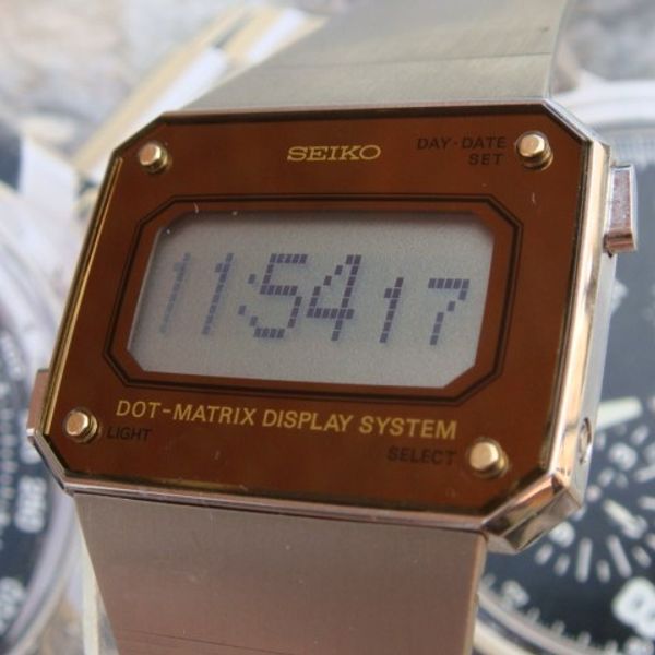 Seiko rare dot matrix vintage October 1980 LED 1st matrix digital watch ...