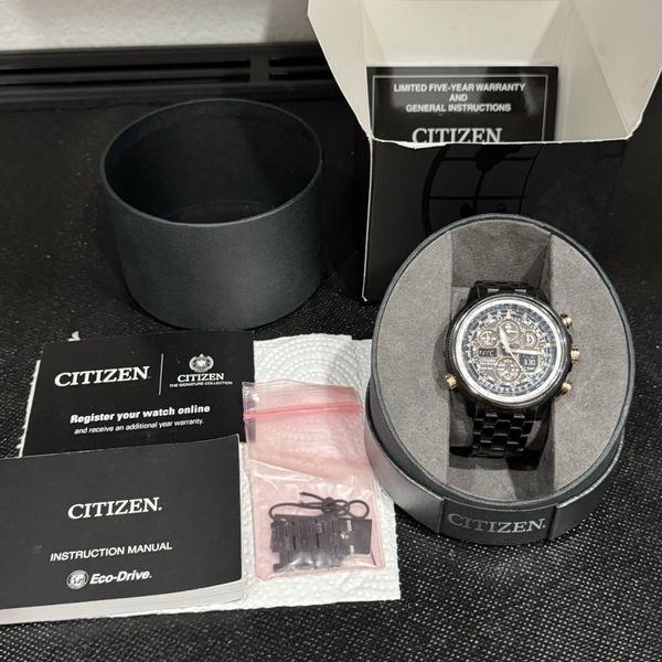 Citizen Navihawk A-T Eco-Drive U680 Black On Black Menâ s Watch ...