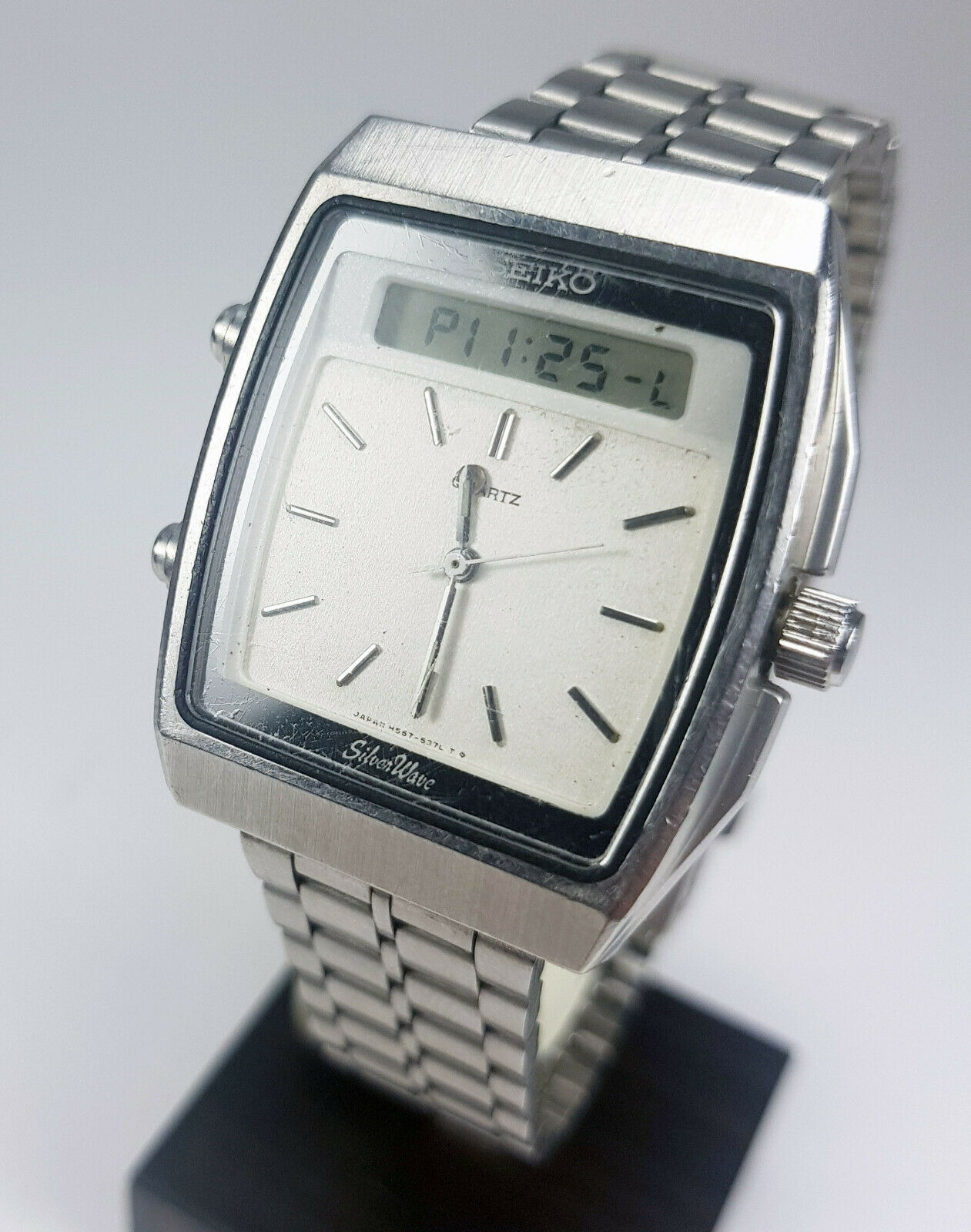 Seiko Silver Wave Ana-Digi H557-5130 Japan Vintage Watch parts