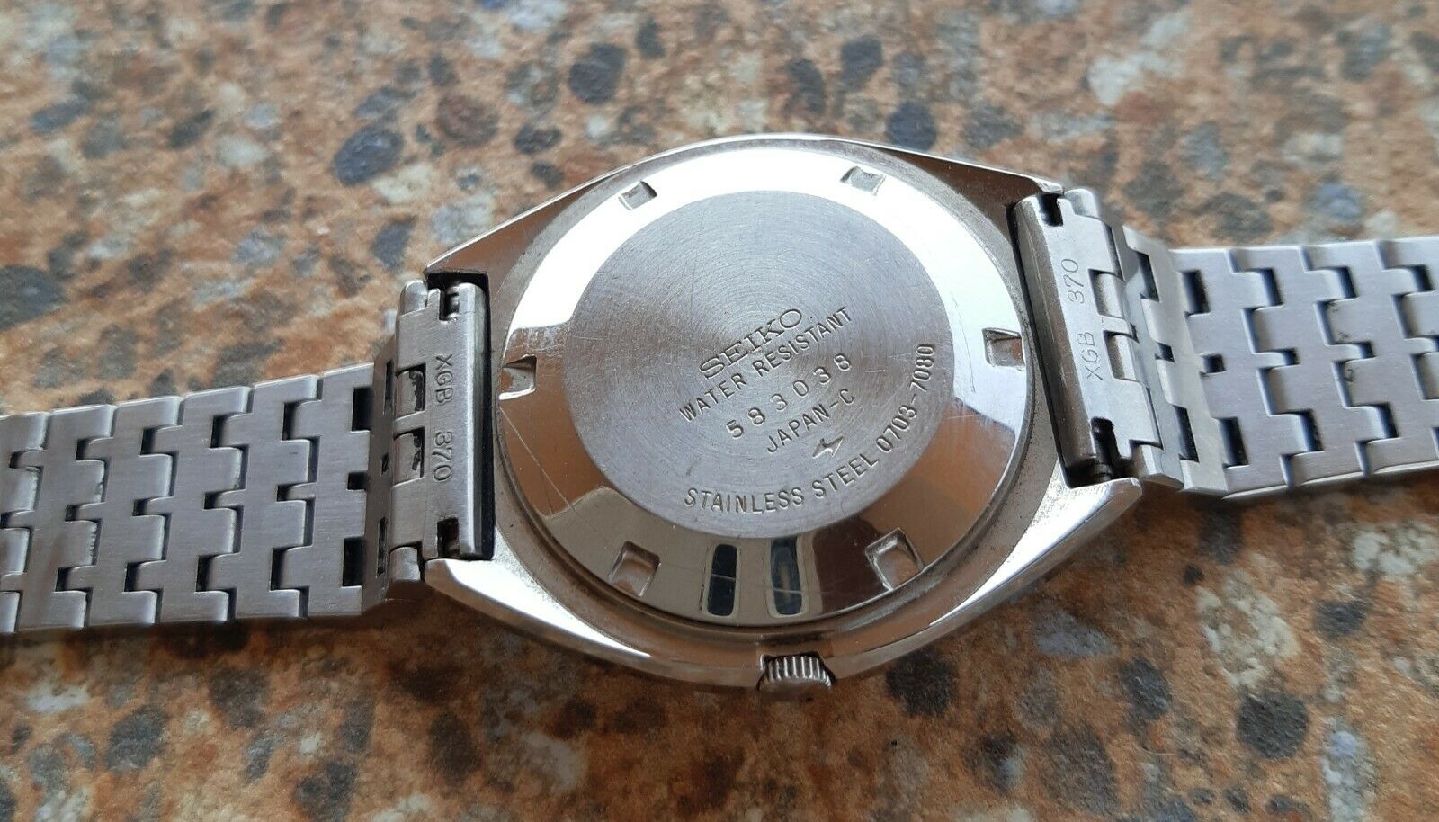 Vintage Seiko Elnix 0703 7080 JDM August 1975 Faceted Crystal JDM