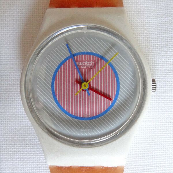 Swatch Watch - LW107 - RASPBERRY Vintage Ladies Swatch Watch Raspberry LW107 1985 Original  main image 4