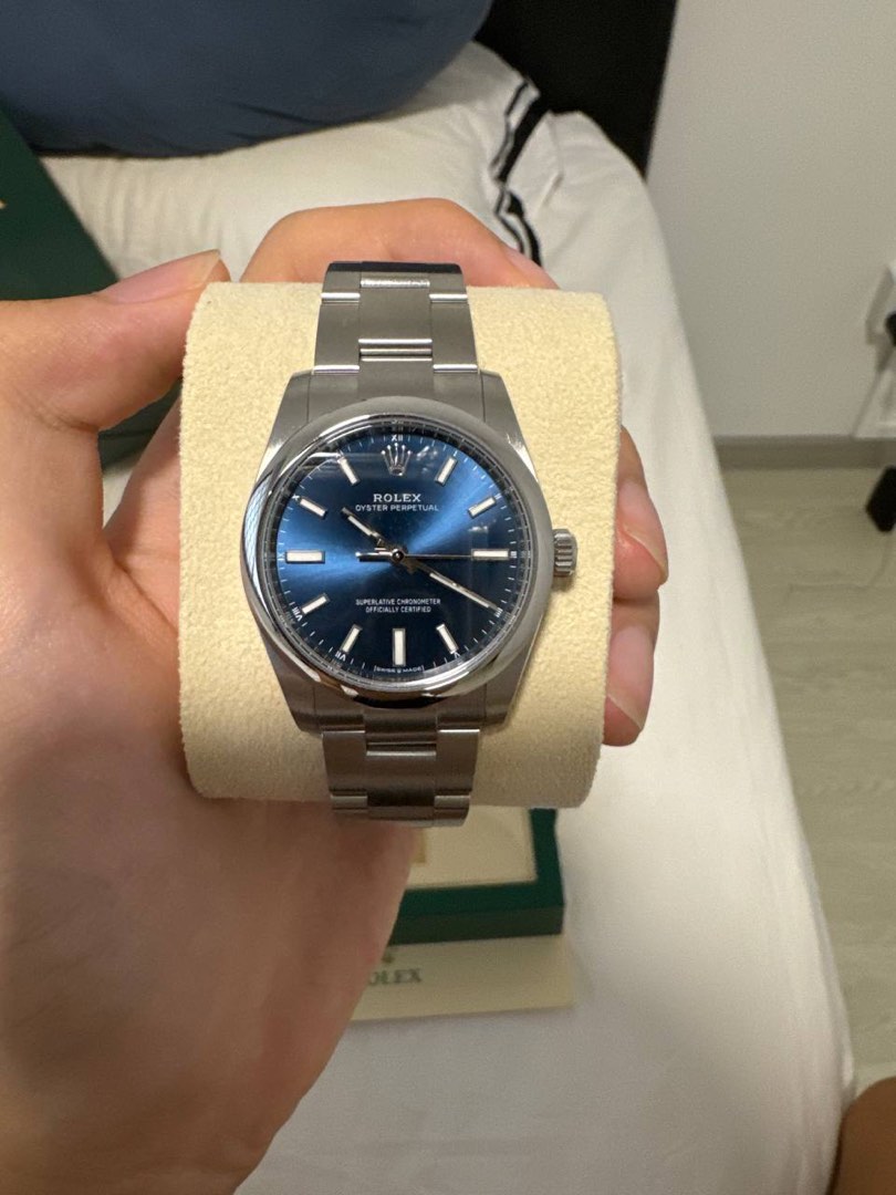 Rolex oyster perpetual 34mm clearance blue